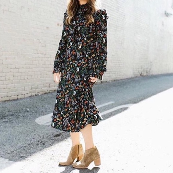 Frye Nora Chestnut/Tan Leather Suede Zip Heeled Fall/Winter/Spring Ankle Booties - Picture 3 of 16